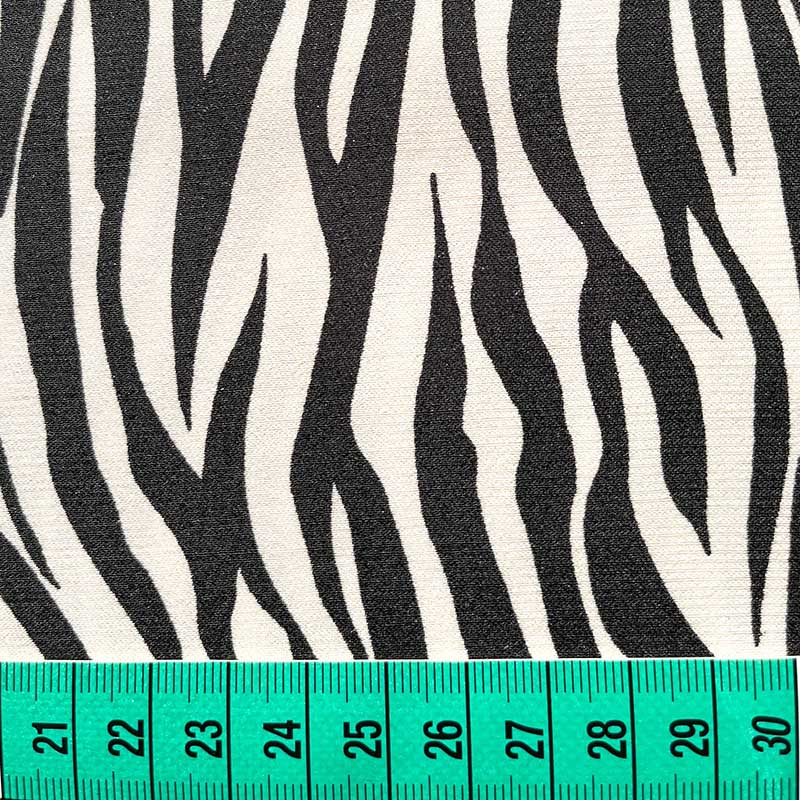 56 rayon 44 viscose satin Fabrik cetakan haiwan zebra haiwan